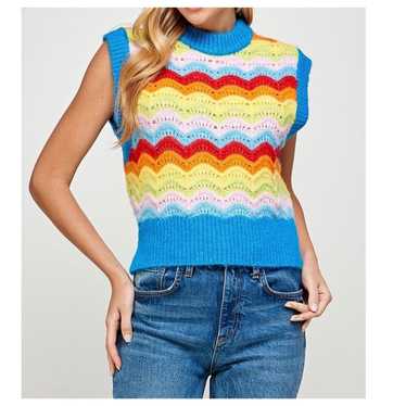 Zara knit crochet colorful - Gem