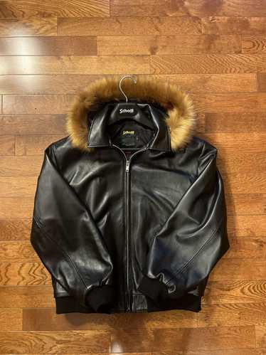 Supreme x Schott Chevron Leather Down Puffer Jacket 2colors