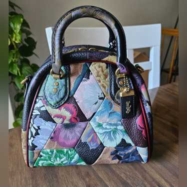 COACH×KAFFE FASSETT コーチ  ロングパーカー  サイズ:XS  カーキ コットン レディース  総柄 コラボ プルオーバー co-ko210205-15.jpg
