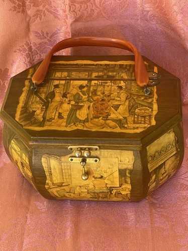 Vintage 70s wood box - Gem