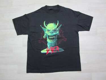 90s SLAYER vintage tシャツBROCKUM XL Vintage 90s Slayer Brockum Tour T-shirt 1992 Concert Rare XL