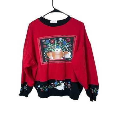 トップス vintage spumoni VTG 80s SPUMONI Puff Paint Sweatshirt Pant Set Girls L 12-14