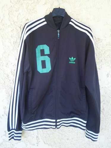 ジャケット・アウター adidas BECKENBAUER VELOUR TRACKTOP S Adidas Originals Velour Beckenbauer Track Set Mens Size 2XL