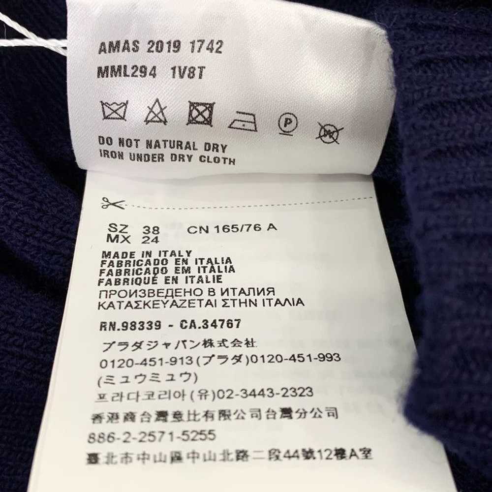 Prada Miu Miu Navy Wool Sweater with Embroidery-2… - image 8