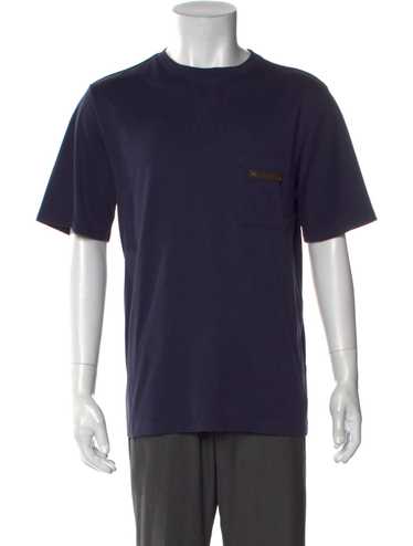 Tシャツ・カットソー BERLUTI 'Leather Tab' T-shirt Blue レザータブ Tシャツ | ベルルッティ JP