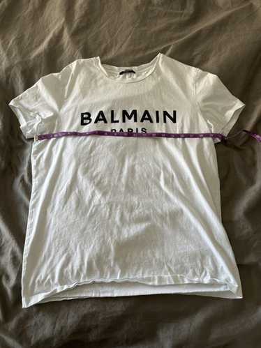 Tシャツ・カットソー Balmain Classic White T-Shirt With Bold Logo White Designer T-shirts - Men | Balmain