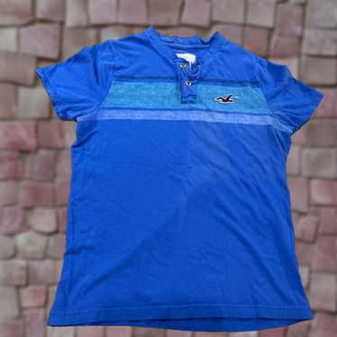 [HOLLISTER] ロールアップTシャツ ターコイズブルー M ボンマックス 6.6オンスプレミアムコンフォートTシャツ