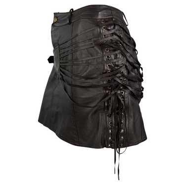 スカート Christian Dior Galliano Leather Skirt Amazing vintage John Galliano for @dior leather skirt with