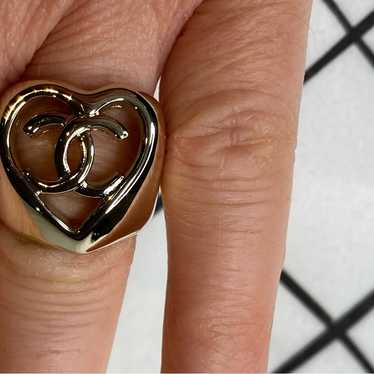 【25A♢揃えたい！ハート×CCロゴ】CHANEL *指輪 リング ハート ゴールド（金色）系 CHANEL(シャネル) 指輪・リング