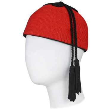 【帽子】 ニット帽 ベレー帽 イブ・サンローラン リフ編み Yves saint laurent red hat - Gem