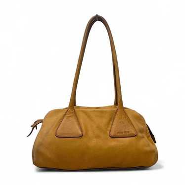 miu miu Archive Hand bag mini Boston bag Leather Gold 90s