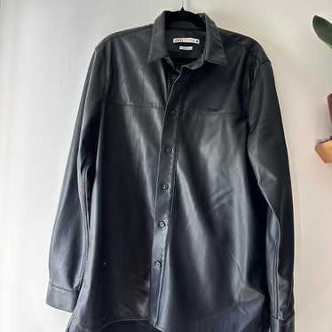 ジャケット・アウター 00's fake leather shirts jacket ZARA FAUX LEATHER BOMBER JACKET - Black | ZARA United States