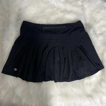 Lululemon Black Skirt 6 Stretchy High Low Side Slit - Gem