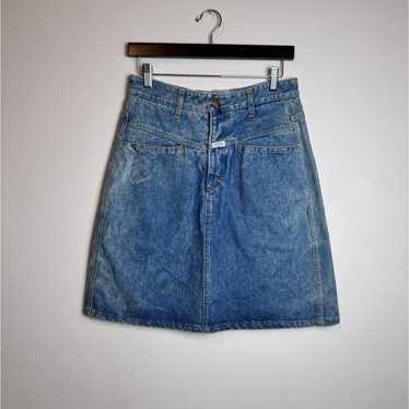 【MARITHE FRANCOIS GIRBAUD】W CLASSIC LOGO DENIM SWEAT SKIRT Vintage Marithe Francois Girbaud Denim Jean Skirt Womens 29