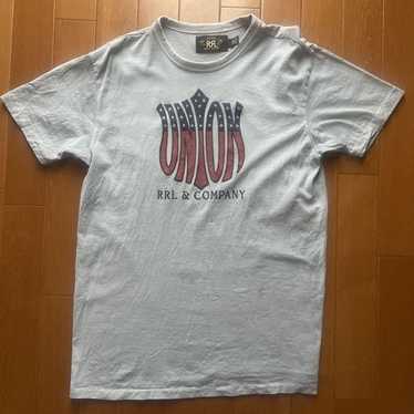 Double RL RRL ヘンリーネックTシャツ プリント ロゴ Sサイズ