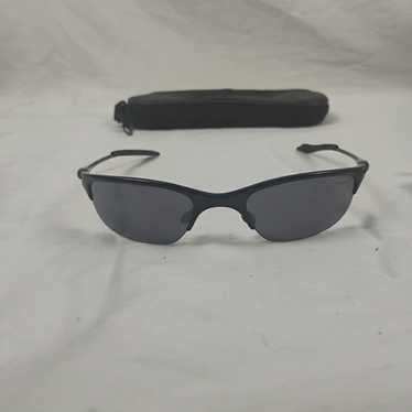 RARE OAKLEY HALF WIRE SUNGLASSES Dark Carbon Frames w/ Gold