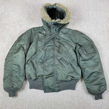 Alpha Industries N-2B Flight Jacket Hooded Fur Trim Medium