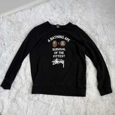 ステューシーＸベイプコラボ Mサイズ Bape x stussy black - Gem