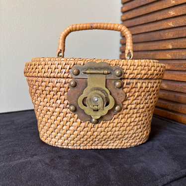 Big Nantucket ウーヴンレザーバスケットバッグ Ф nantucket basket big – pieces assembled