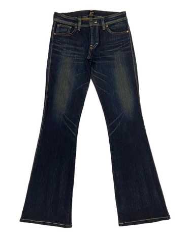 EDWIN 401 archive denim flare pants 00s’ Vintage Edwin 503 Flare Leg Jeans - Distressed Faded Blue