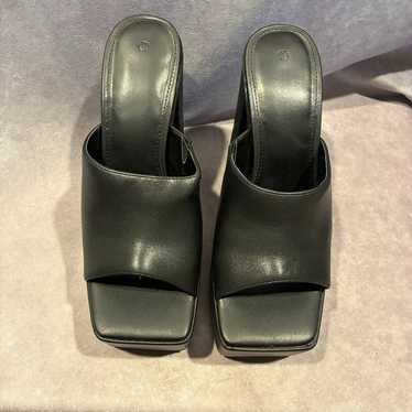 Platform Chunky Block Heel, Open Toe High Heel Sa… - image 1