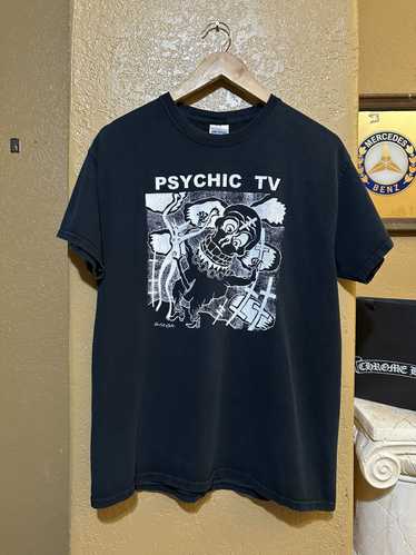 00s PSYCHIC TV Tシャツ スロッビンググリッスル COIL Psychic TV Skull Logo T Shirt - Industrial Music Throbbing