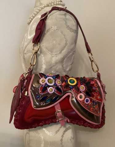 Bracher Emden Black Leather Bag with Crystal Details | EBTH