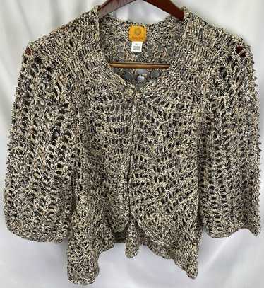 Ruby Rd Women’s Large Open Knit One Button Cardig… - image 1