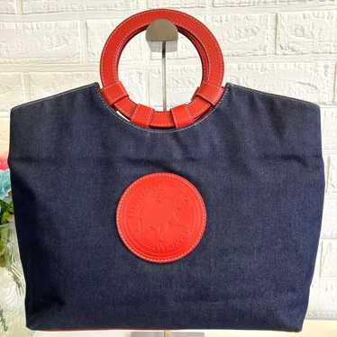 HUNTING WORLD TOTE BAG ✳︎MADE IN ITALY HUNTING WORLD Tote Bag Logo Bag Bag Canvas x Leather