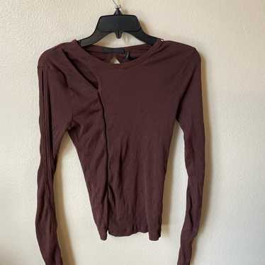トップス helmut lang Knit brown Helmut Lang Apex Chunky Sweater in Taupe Melange | REVOLVE