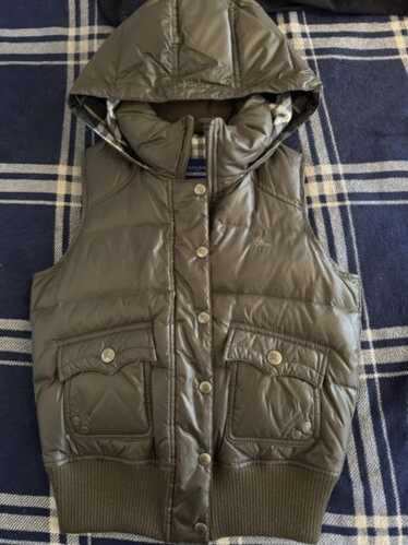 Burberry Blue Label Down Jacket Real Fur Nova Check 38 | eBay
