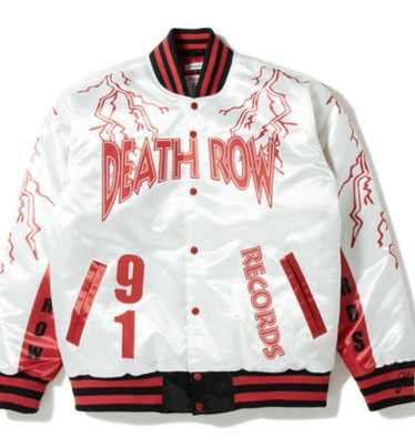 DEATH ROW SATIN JACKET デスロウ Death Row Records Mens's Black Satin Bomber Jacket