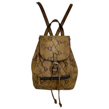 90’s. MOSCHINO Leather rucksack MOSCHINO Redwall Vintage 90s Backpack Navy Nylon/ leather