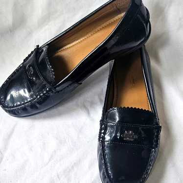 靴 COACH ODETTE 60 LTR PUMP (size 25cm/ 8C) Women's COACH Odette Solid Metallic Gray Leather Driver