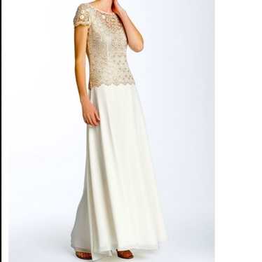 Js Collection Ivory White & Gold Mock Two Piece C… - image 1