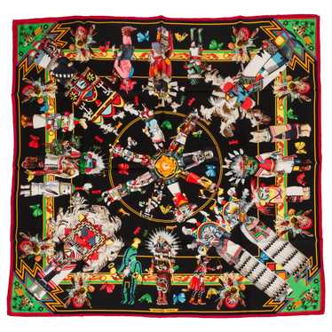 ☘️未使用に近い☘️ HERMES　Kachinas カチナ　マキシツイリー Hermes Scarf Kachina by Kermit Oliver 90 cm Silk native pink