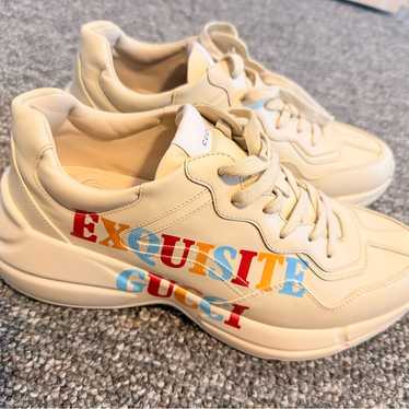 cream gucci trainers