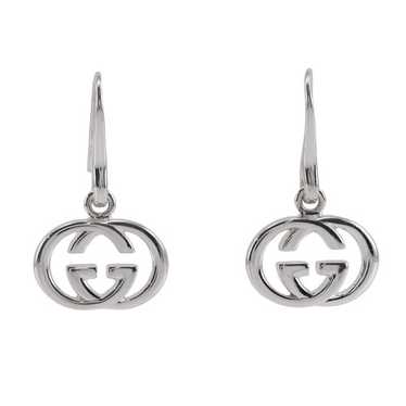 【Gucci】ピアス Interlocking G Silver Pierce GUCCI piercing for both ears Interlocking G mark silver