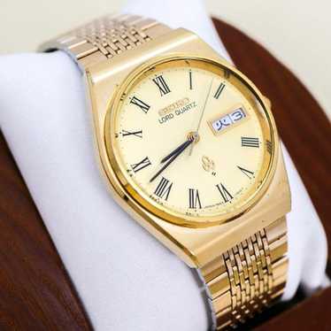 セイコーヴィンテージクオーツ腕時計LORD QUARTZ7853-7000 1978 Vintage Japanese Seiko LORD QUARTZ 7853-7000 good works