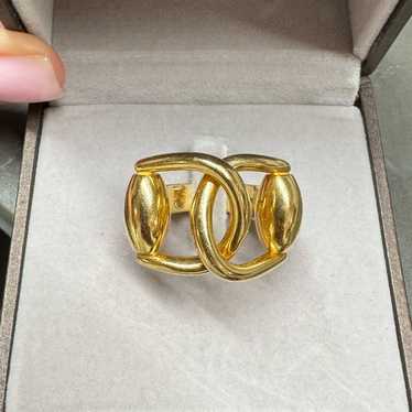 OLD GUCCI Horsebit Silver Ring 925
