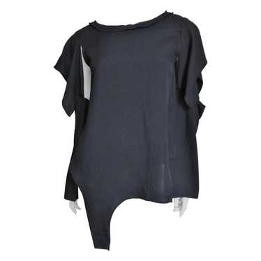 【ヨウジヤマモト】ASYMMETRICAL T-SHIRT SOFT JERSEY ASYMMETRICAL T-SHIRT WITH GATHERED STRINGS – THE