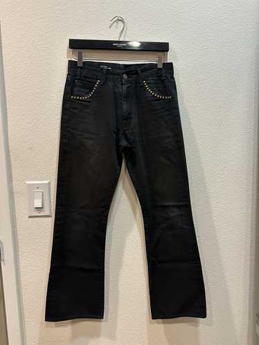 パンツ Celine flare denim pants black 25 Celine Black Flare Jeans Size 25 - Stylish Boot Cut