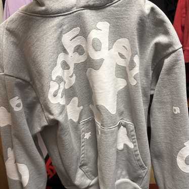 Size Large - Sp5der Beluga Slate Grey Hoodie Slate Grey