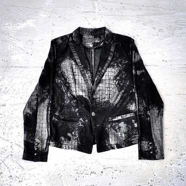 ジャケット・アウター 00s Archive TORNADO MART Super Long Coat FOR SALE] Tornado Mart - Late 90s Micro-Velvet Leopard Fur
