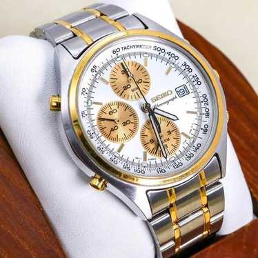 激レア セイコ SEIKO 7T32-F101 クロノグラフ シルバー ゴールド 激レア セイコ SEIKO 7T32-F101 クロノグラフ シルバー ゴールド