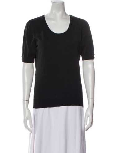 vintage 90s BOUTIQUE CHANEL　半袖ニットTee CHANEL Vintage 02A CC Mark Logo Knit T-shirt #38 Top Light