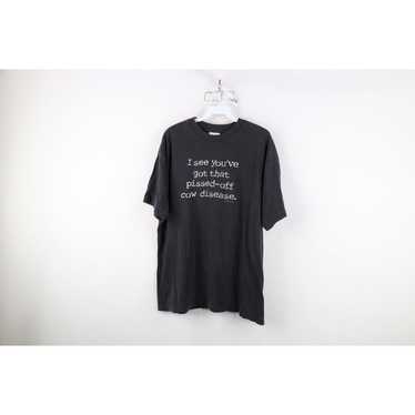 Vintage Cow T-shirt // Double Sided // Funny Single Stitch