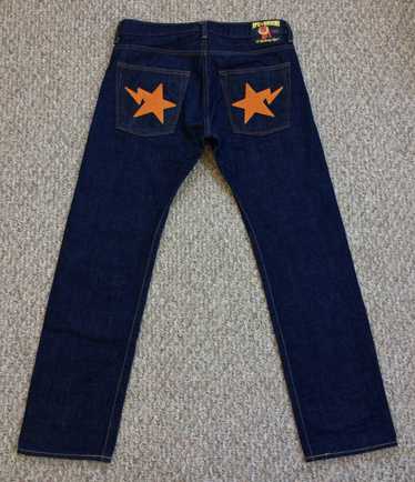 00s A BATHING APE BAPE STA デニム ボロ　フェード Bape bape star denim - Gem