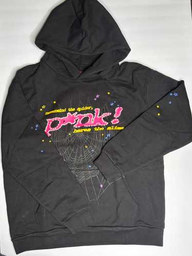 【美品】【正規品】【最終値下げ】【鑑定タグ付き】Sp5der ピンクフーディ S Sp5der hoodie black p*nk - Gem