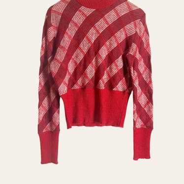 【ℛ⃛ 】MIU MIU mohair knit sweater Miu Miu Logo Mohair Sweater in Fuchsia | FWRD